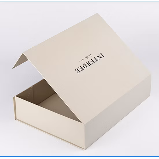 Foldable Cardboard Cosmetics Makeup Jewelry Clothes Magnetic Paper Gift Packing Box for Watch Wedding Party Festival Gift Packaging with Ribbon